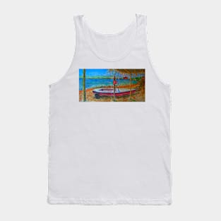 Watercolor Sketch - a Sailboat in Sicily Tank Top